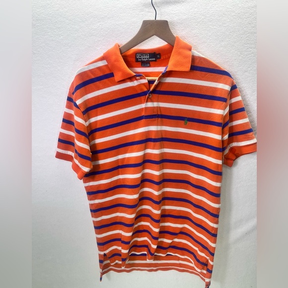 Polo Ralph Lauren 90s Colorway Polo Shirt Mens M 100% Cotton Golf Preppy 1859 - Picture 1 of 7